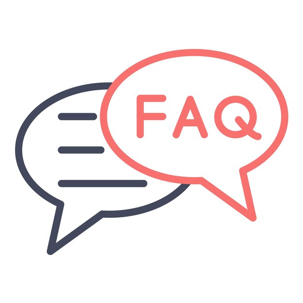 Stile di illustrazione vettoriale FAQ