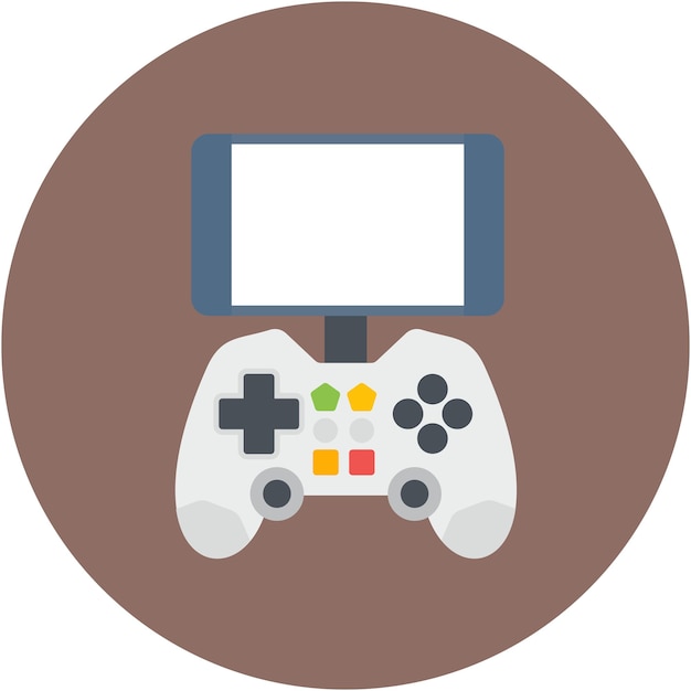 Stile di illustrazione vettoriale per console di giochi mobili