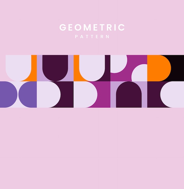 Stile di testo e texture geometrica fatto di vettore multi-elementi e design tessile moderno