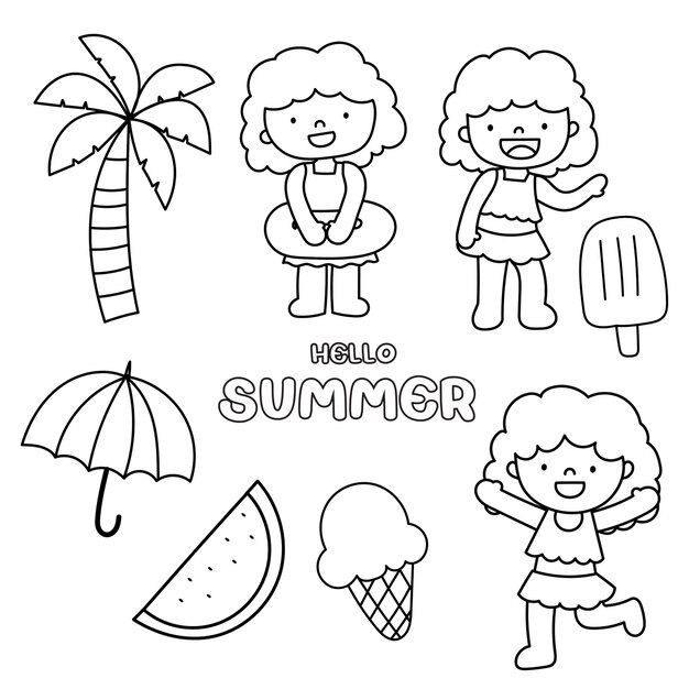 Stile doodle estivo