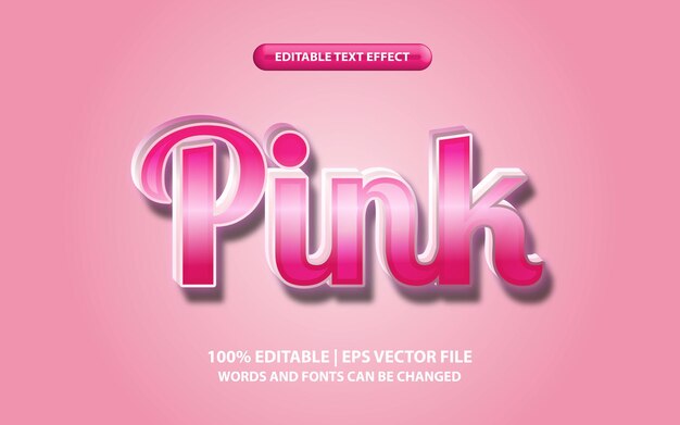 stile effetto testo modificabile rosa