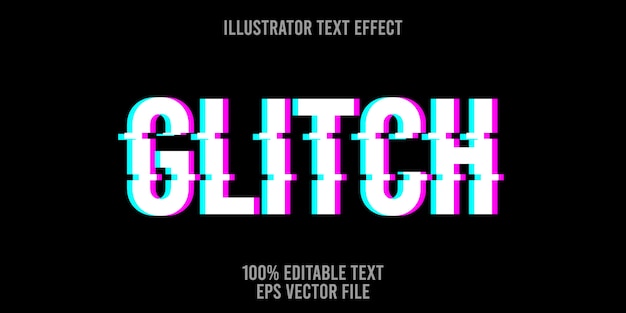 Stile Glitch effetto testo modificabile