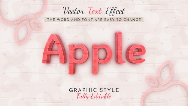 Stile grafico 3D Apple Editable Text Effect