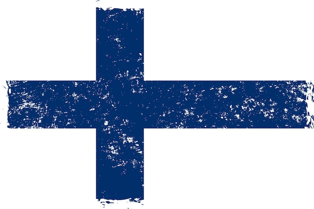Stile invecchiato grunge della bandiera della Finlandia