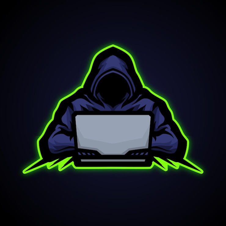 Vettore stile logo hacker e sport