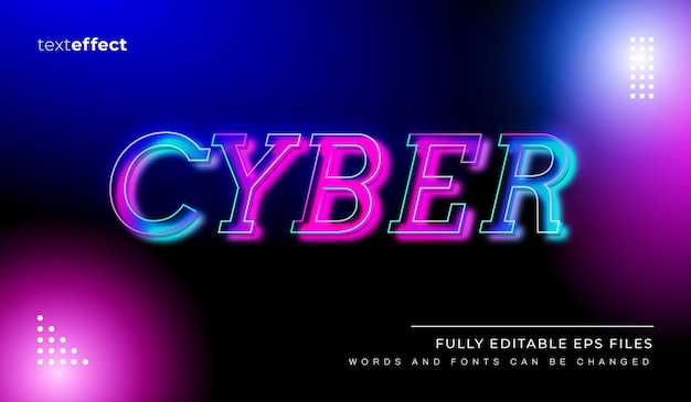 Stile neon modificabile con effetto testo