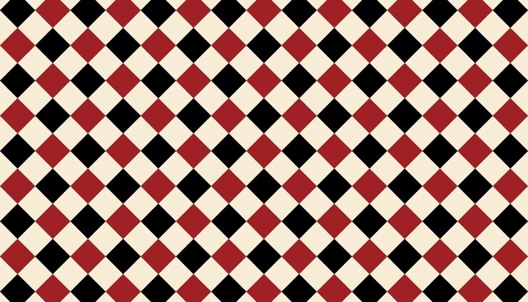 stile poker da casinò con motivo geometrico rosso e nero senza soluzione di continuità