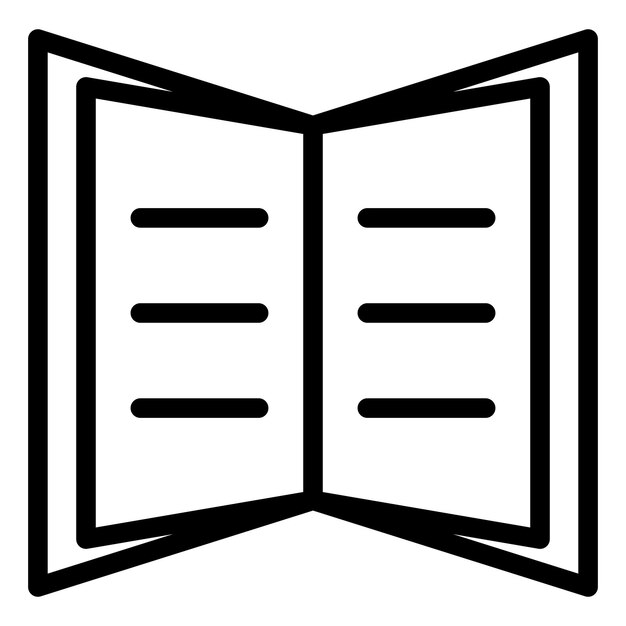 Stilo dell'icona del libro aperto