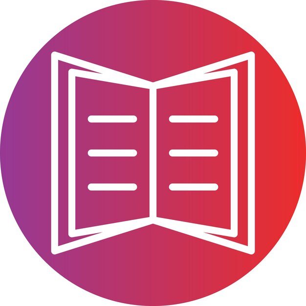 Stilo dell'icona del libro aperto