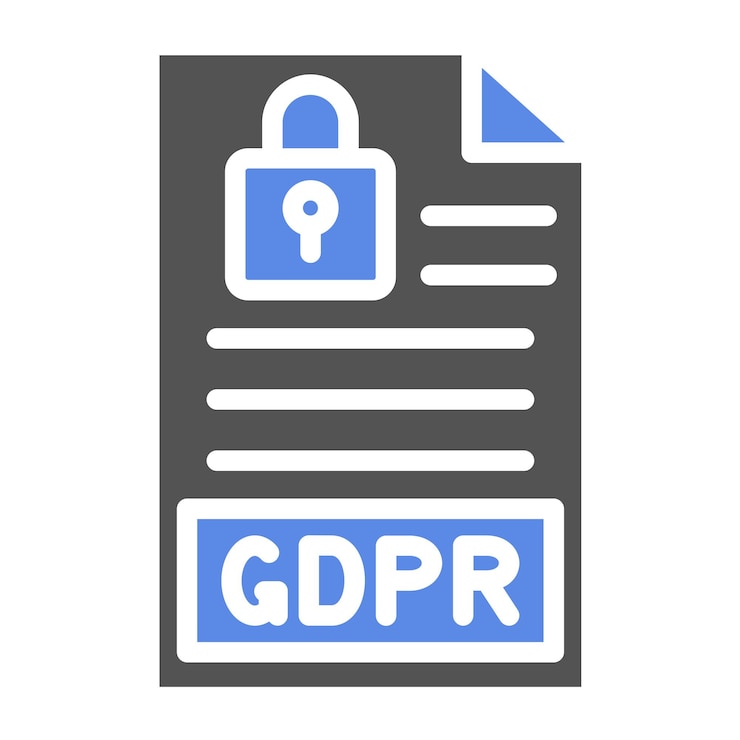 Vettore stilo dell'icona della politica gdpr