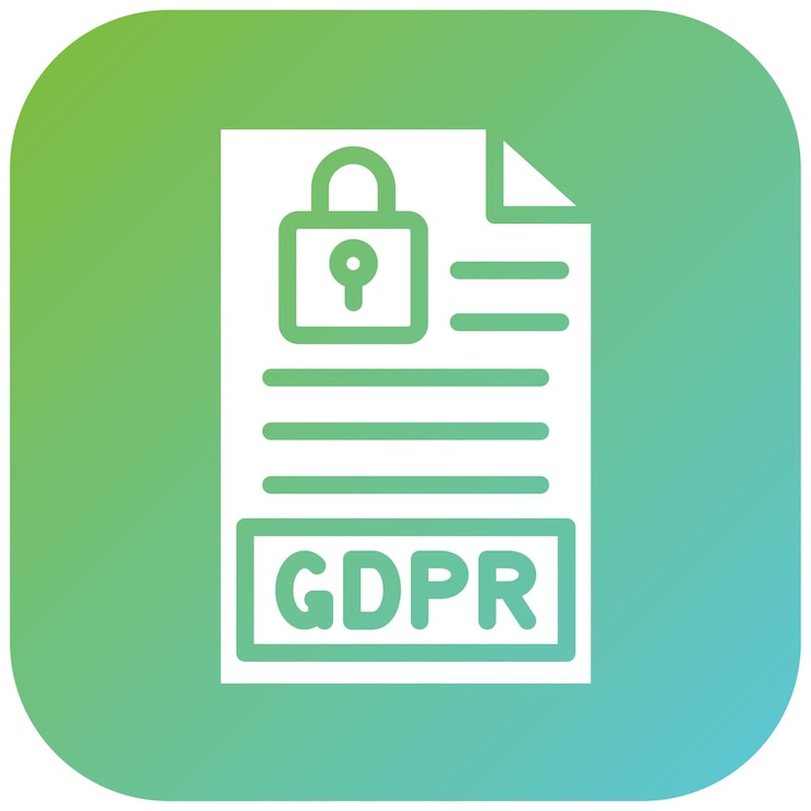 Vettore stilo dell'icona della politica gdpr
