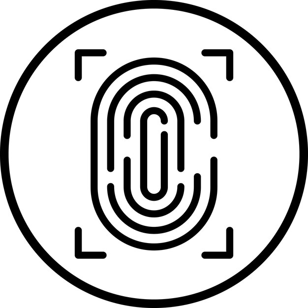 Stilo dell'icona di identificazione del disegno vettoriale