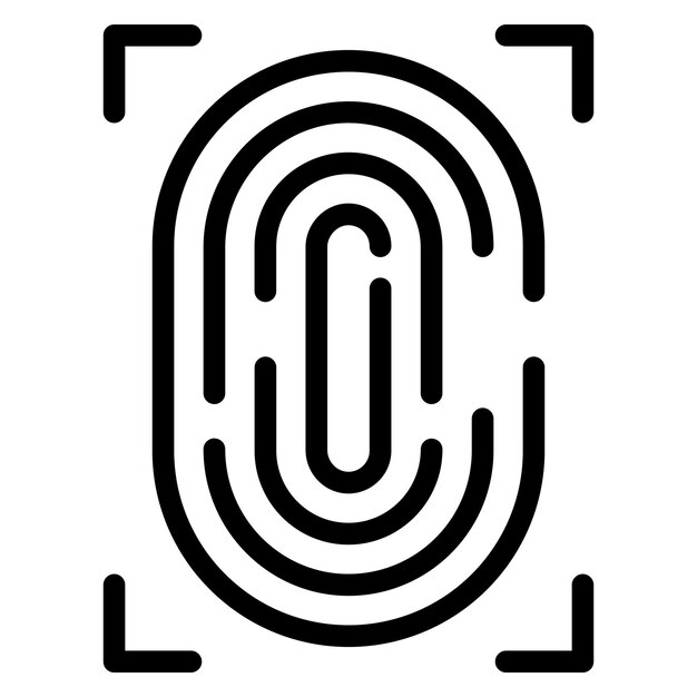 Stilo dell'icona di identificazione del disegno vettoriale