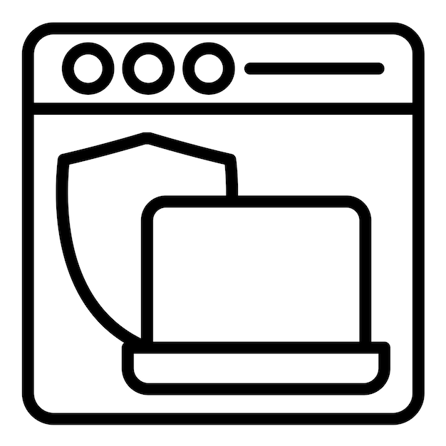 Stilo delle icone di Vector Design Web Defender
