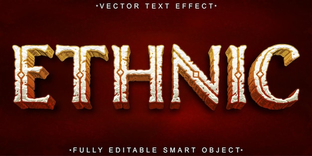 Storia Cultura etnica Vettore Oggetto intelligente completamente modificabile Effetto di testo