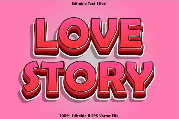 Storia d'amore Effetto di testo modificabile