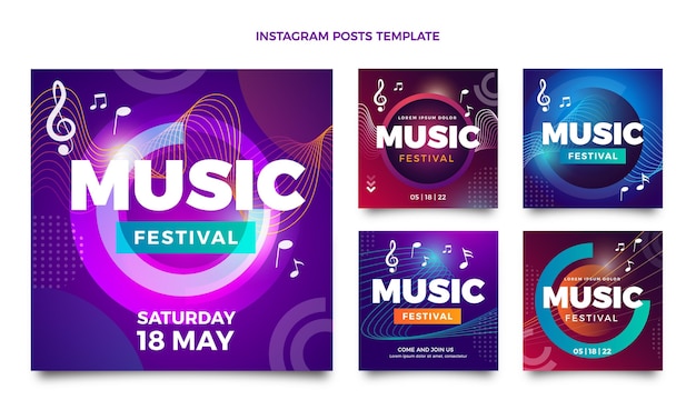 Storie di instagram del festival musicale sfumato