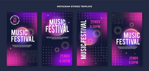 Storie di instagram del festival musicale sfumato