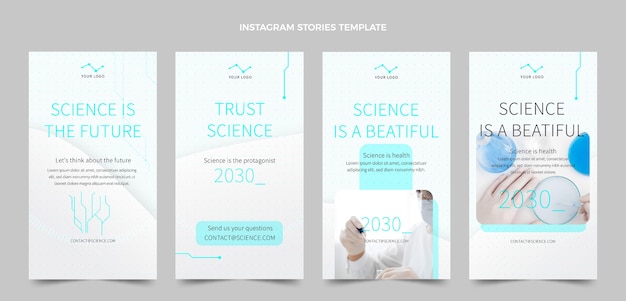 Storie di instagram di scienza piatta