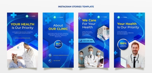 Storie di instagram mediche realistiche