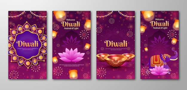 Storie di Instagram per la celebrazione di Diwali