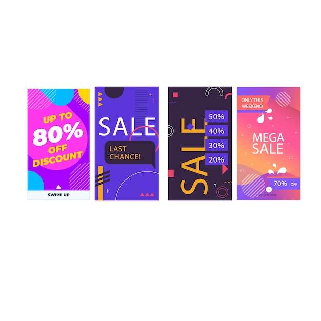 storie promozionali Instagram nuova arrivata moda super mega grande vendita web banner modello layout malato