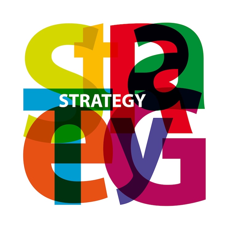 Vettore strategia vettoriale testo rotto