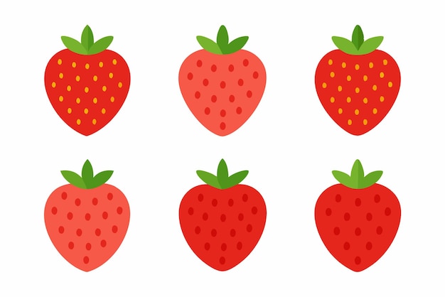 Strawberry Color Art Illustration Bright Creative Vibrant Artistic Design (Illustrazione artistica a colori di fragola)