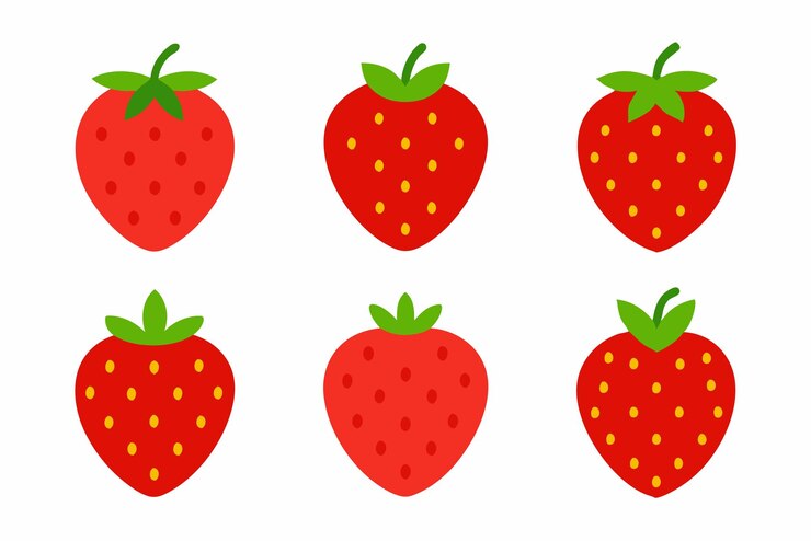 Strawberry Color Art Illustration Uno stile unico, artistico, fresco, colorato e audace