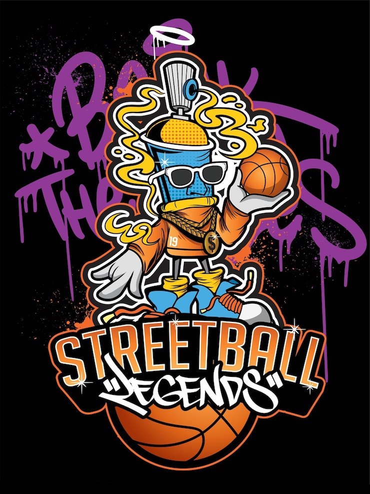 Vettore streetball urban graffiti art illustrazione vettoriale disegno graffiti