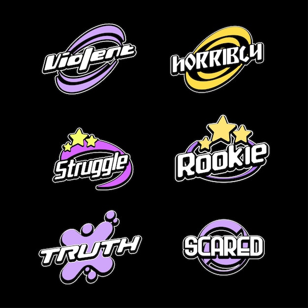Streetwear grafico design y2k stile futuristico modelli di logo y2k modelli di logo design