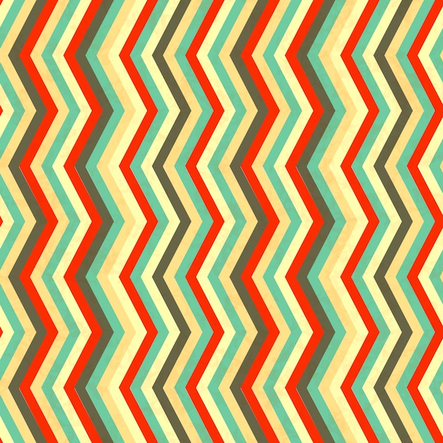 Strisce a zig-zag in colori retrò, modello senza giunture