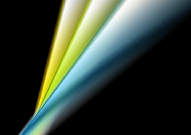 Vettore strisce lisce astratte colorate su sfondo nero vettoriale