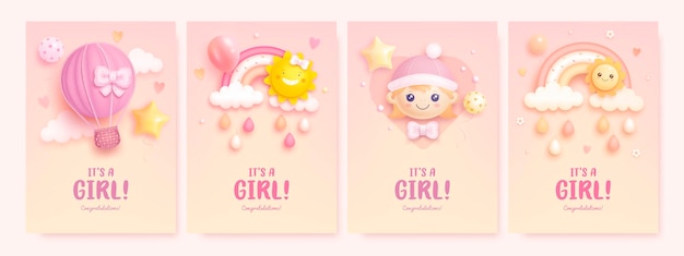 Striscione baby shower per bambina