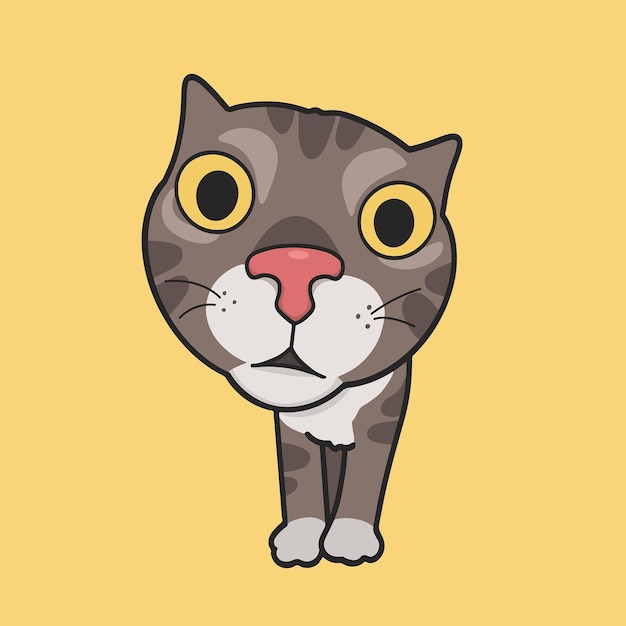 Striscione curioso per gatti Vettore illustrazione carina