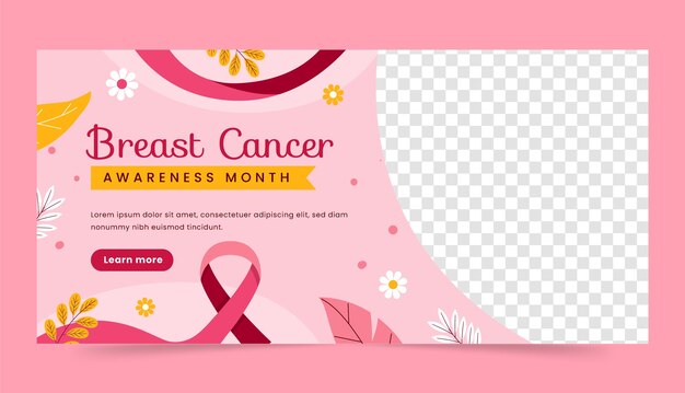Striscione per la consapevolezza del cancro al seno