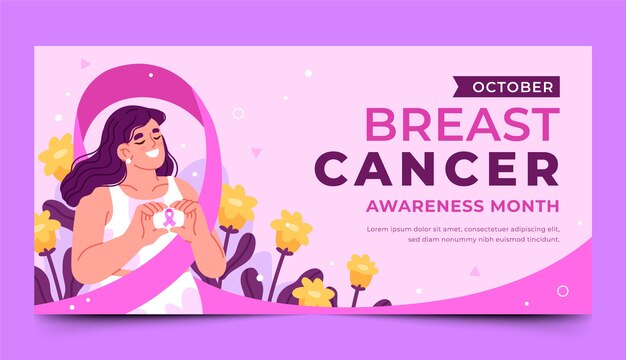 Striscione per la consapevolezza del cancro al seno