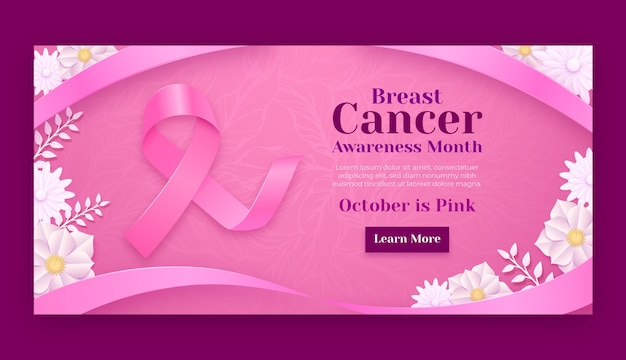 Striscione per la consapevolezza del cancro al seno