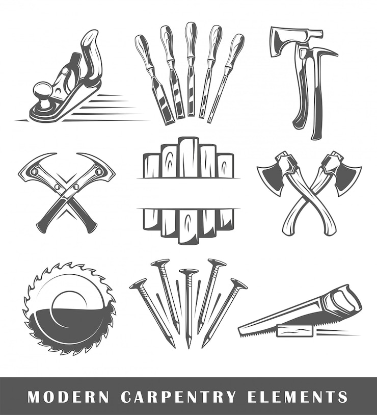 Strumenti di carpenteria moderni