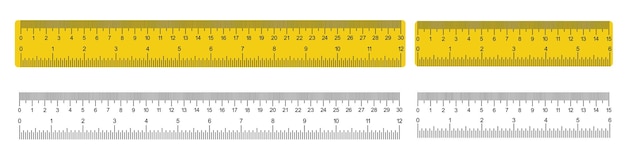 Strumento di misurazione Rifornimenti scolastici Grafici di misurazione con 30 centimetri 12 pollici Regole Inch e modello di regole metriche