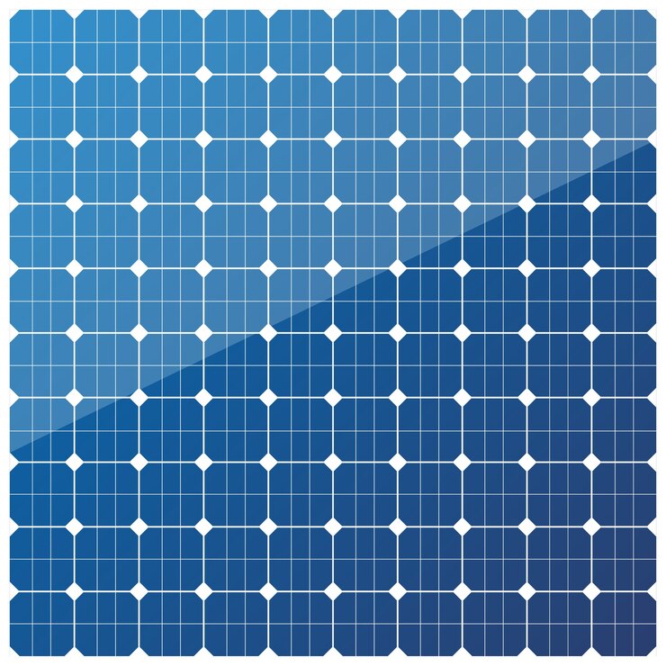 Struttura del pannello della batteria solare. Moderno concetto di energia alternativa eco. Modello.