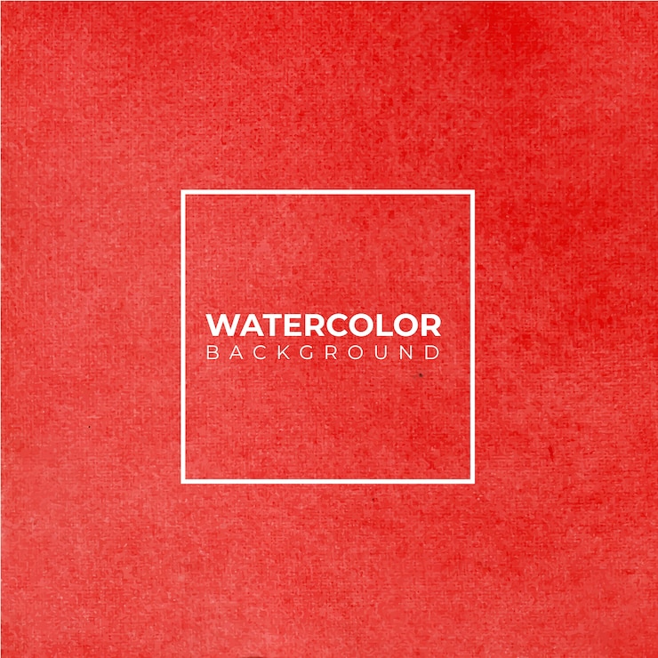 Struttura dell'acquerello dipinto a mano di colore rosso su fondo bianco.