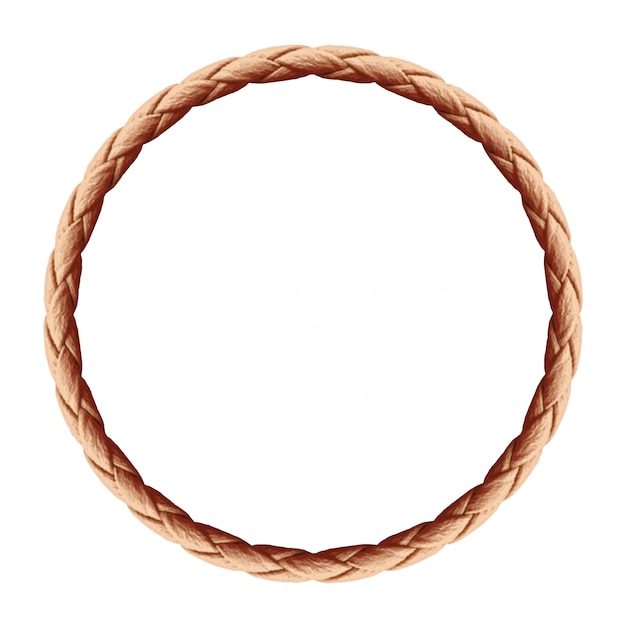 Struttura della corda del cerchio - ciclo infinito della corda isolato su bianco