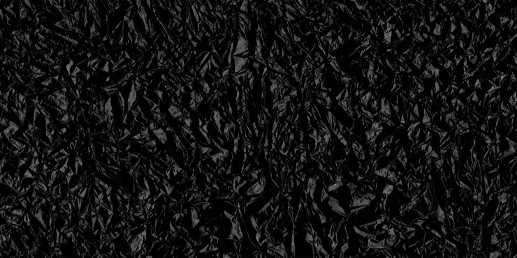Vettore struttura di sovrapposizione di plastica stropicciata nera realistica di vettore