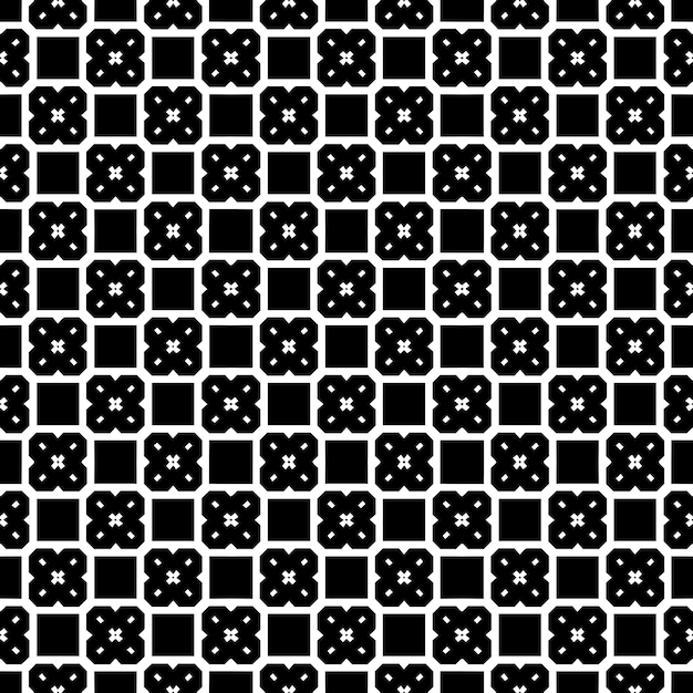 Struttura senza cuciture in bianco e nero Progettazione grafica ornamentale in scala di grigi Ornamenti a mosaico Modello di modello Illustrazione vettoriale EPS10