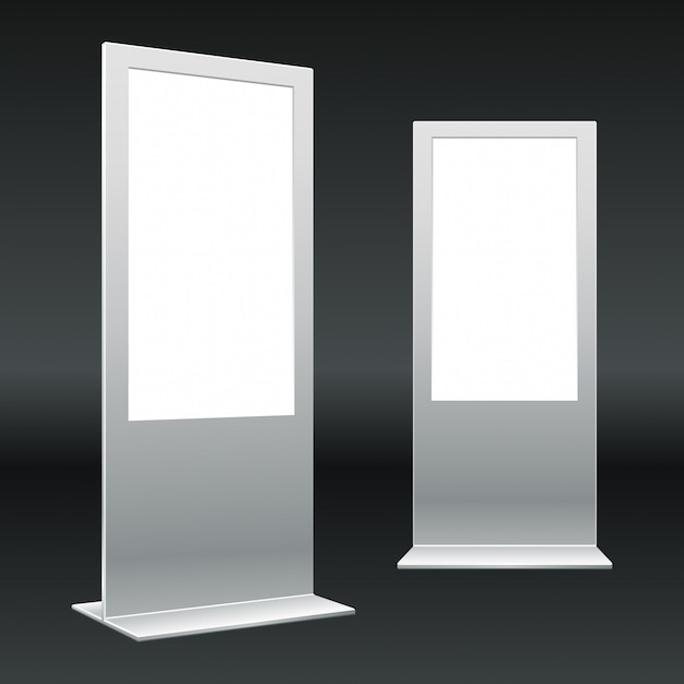 Strutture metalliche con display vuoti