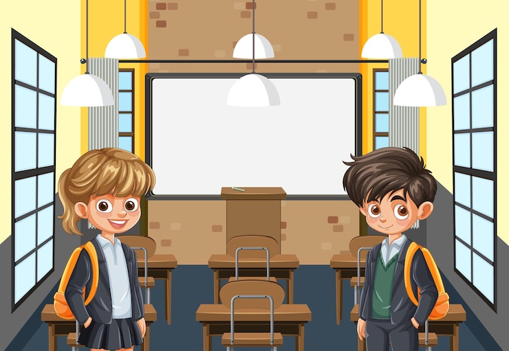 Vettore studenti in una classe