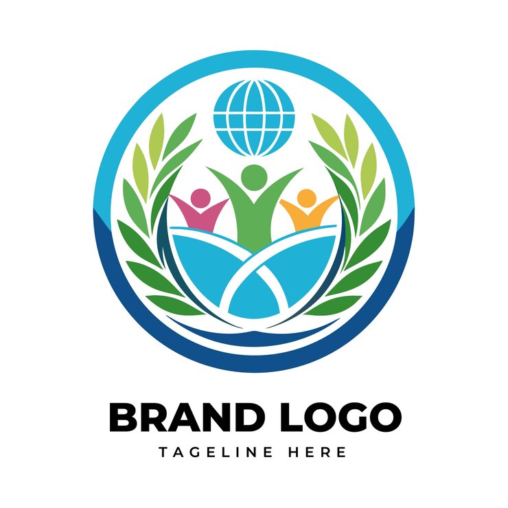 Stylish Community Organization Branding Logo (Logo di marca di un'organizzazione comunitaria elegante)
