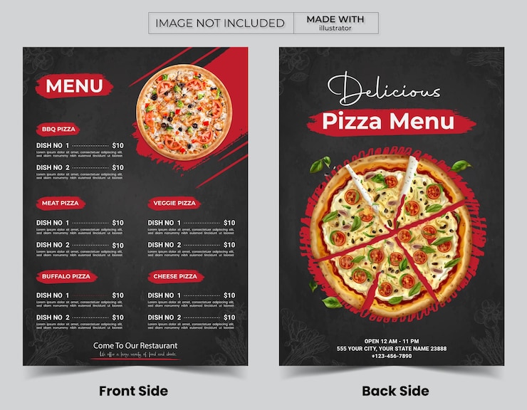 Vettore stylish food menu poster o flyer design template design