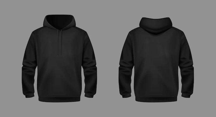 Vettore stylish white unisex hoodie front e back view sports hoodies abbigliamento accogliente